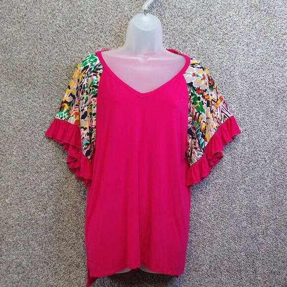 Beeson River Soft Knit top with short bell sleeves Med - Picture 3 of 9